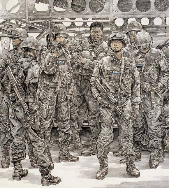 震撼!军人搞绘画也这么优秀