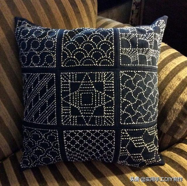 刺绣作品经典的sashiko刺子绣百学不厌