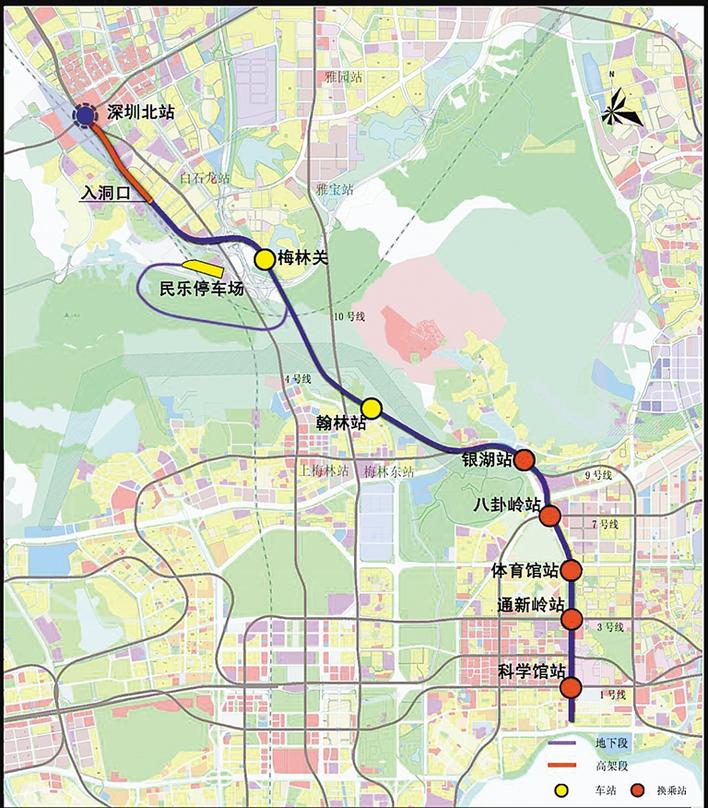 深圳再增两条南北大通道 地铁6,10号线将于明年年中迎客