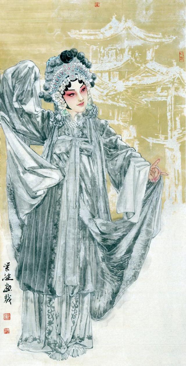 天天漫画网画家梁健平淡率真写国粹墨戏人物抒情怀