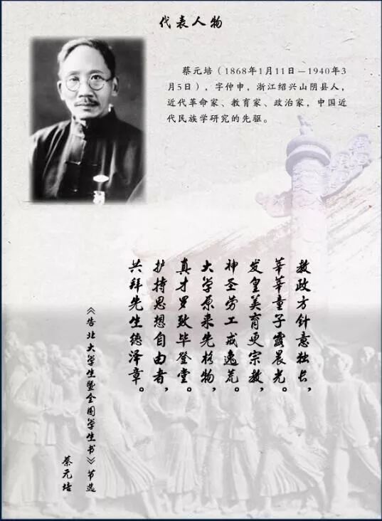 与新文化运动中的四位代表人物——蔡元培,陈独秀,胡适,鲁迅作为主线