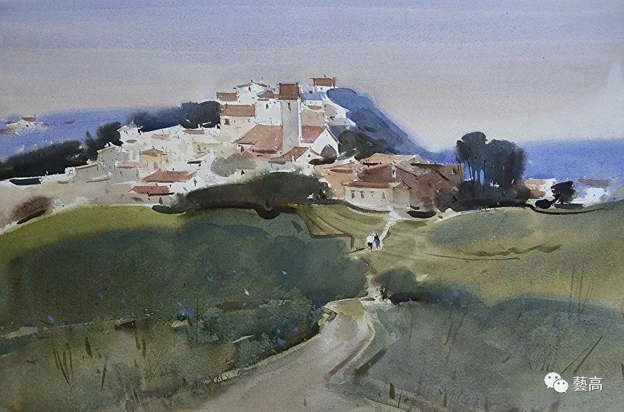 水彩画家虽然年轻画画却十分成熟老道业界人士认为尤金的水彩画在构图