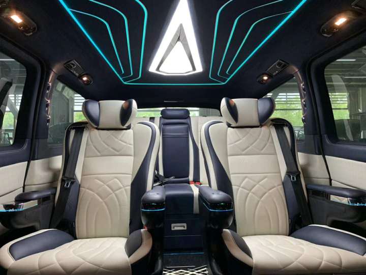 lunaiauto陆耐酷车航空座椅米蓝色搭配实景拍摄