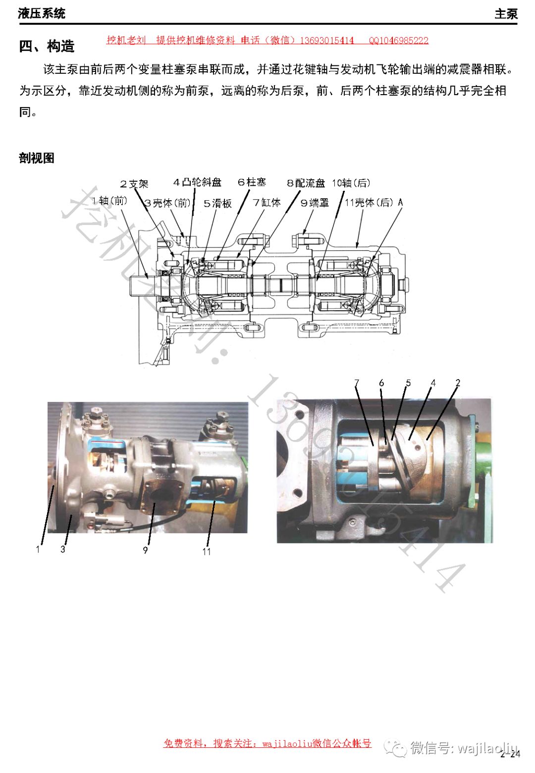 挖掘机液压泵结构图图片