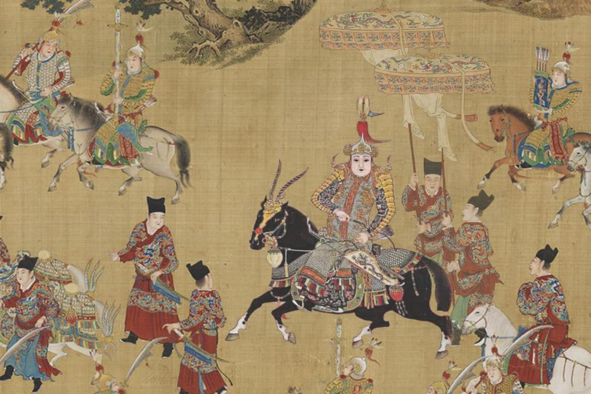 明朝皇帝仪仗出巡祭祖的超级画卷罕见的绘画艺术国宝