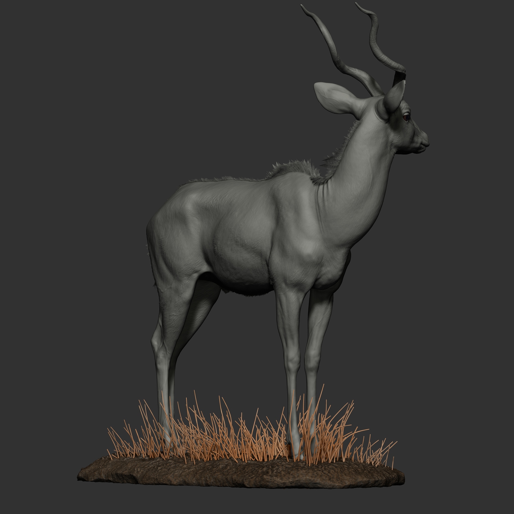 一组鹿3d建模渲染