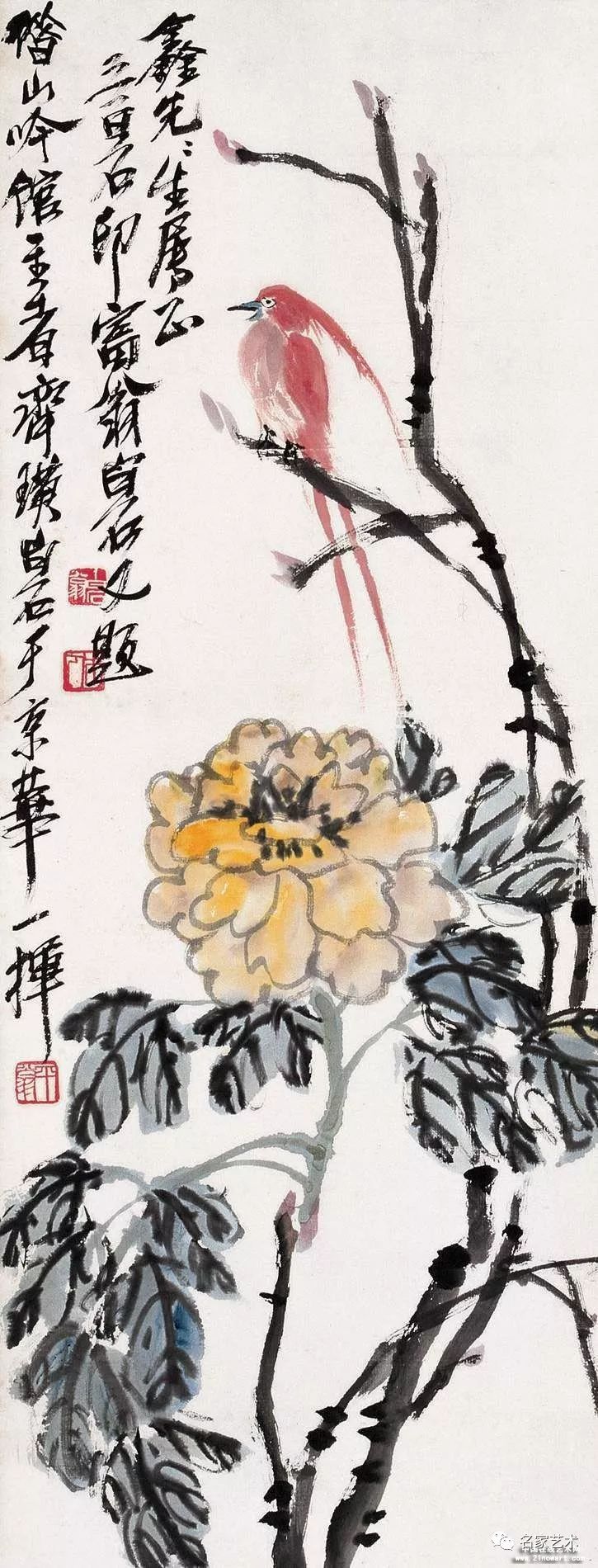 齐白石花鸟画构图特点图片