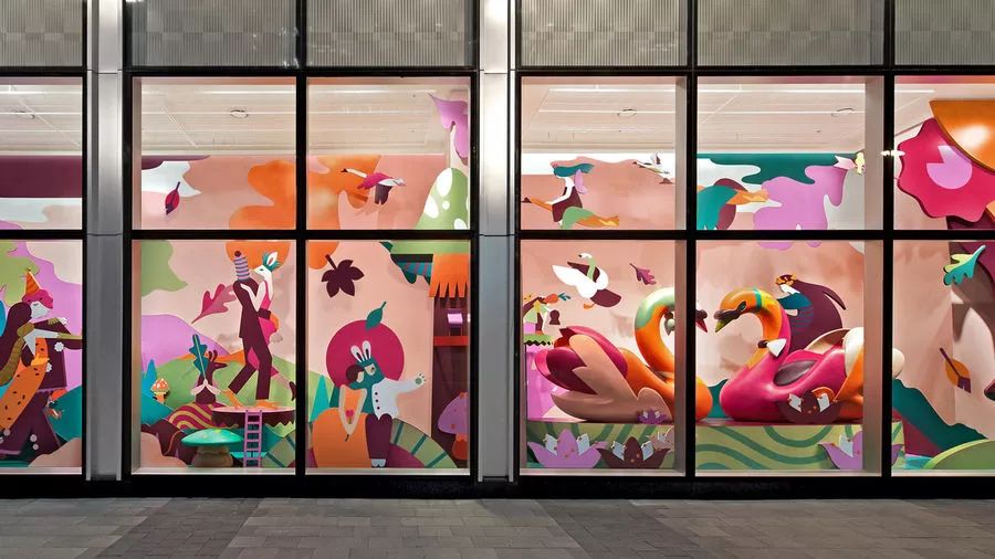 六一儿童节的橱窗你只知道放气球吗