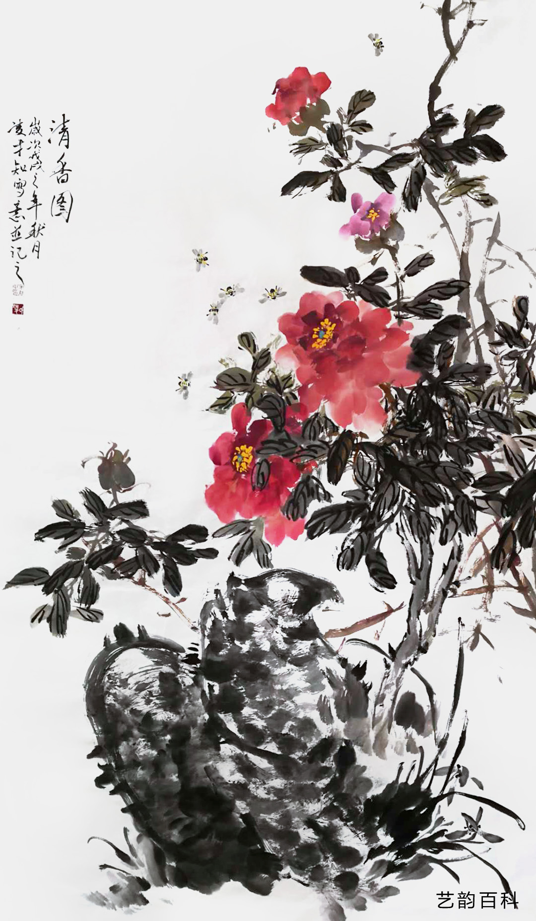 凌才知国画花鸟作品欣赏