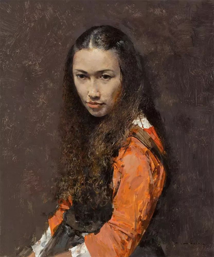 2017郭润文《美国女孩》 布面油画 61cm×46cm 2017陈明华谈写生1962