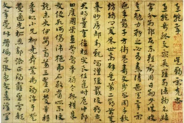 (4)明代宋克的《急就章》(3)东晋王羲之的《豹奴帖》(2)西晋陆机的
