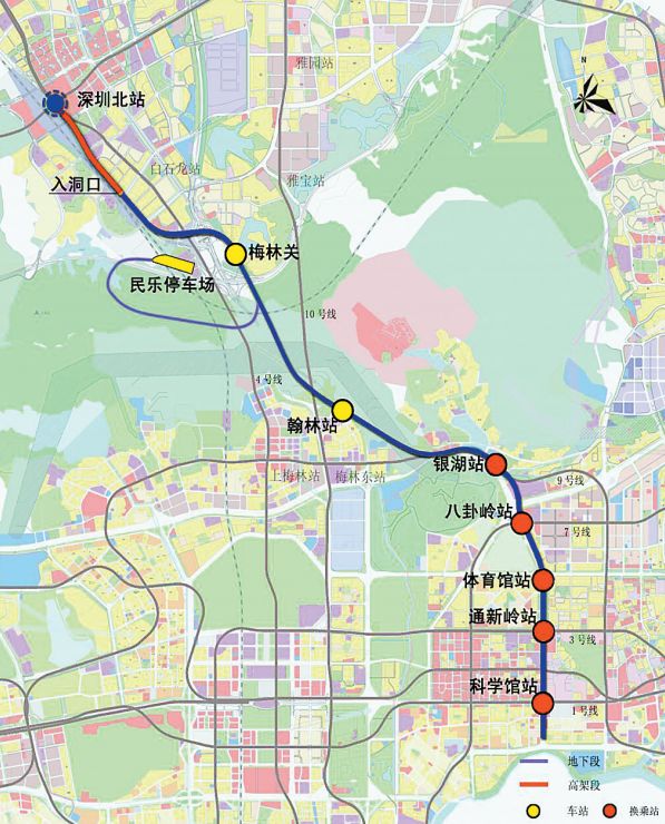 深圳再增兩條南北大通道地鐵610號線分別於明年5月6月迎客