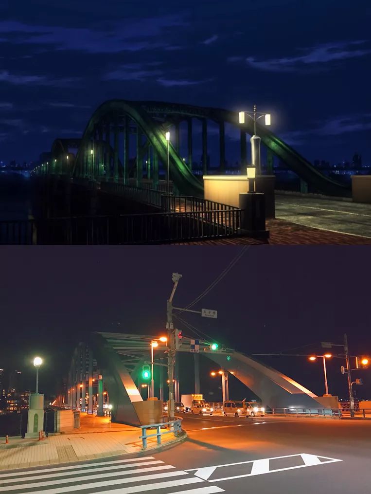 其实动画中的上琴桥和现实中的丸子桥还是差别还是挺大的,最明显的就