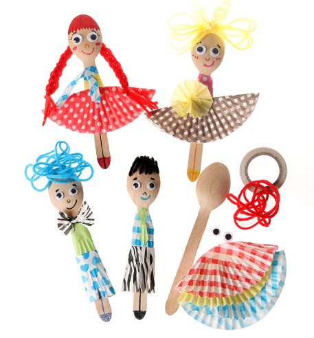 创意勺子diy玩偶,原来勺子还能这么玩,孩子喜欢的不得了