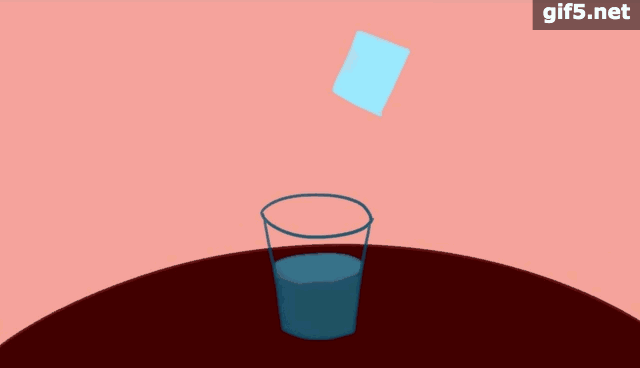 我也会跟孩子们说:"我们没有三棱镜也没关系,如果你有一杯水,在里面