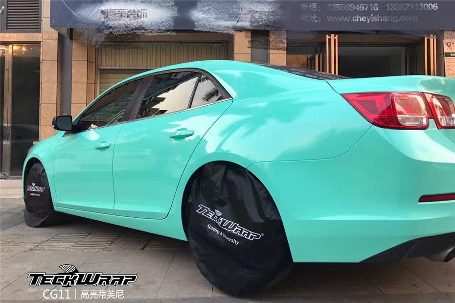 雪佛兰汽车改色贴膜teckwrap美国秃鹰cg11高亮蒂芙尼