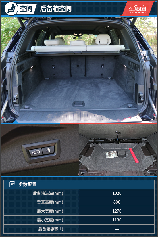 全新宝马x5后备箱容积数据未知,不过实际表现却是非常优秀.