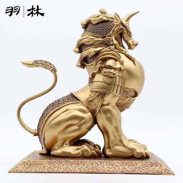 将军貔貅,纯手工制作彩绘,披身铠甲威慑四方