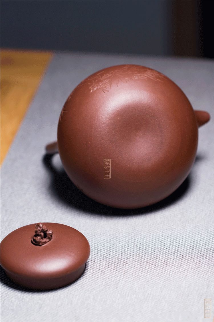 抟|《太湖石三叉提梁》吴悦制 文心装饰_紫砂