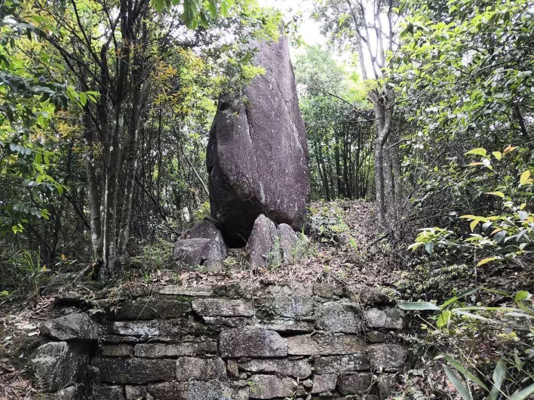半月岩位于碧云寺之右侧,有石磊砢窍其下而凹,其上如中天半璧然.