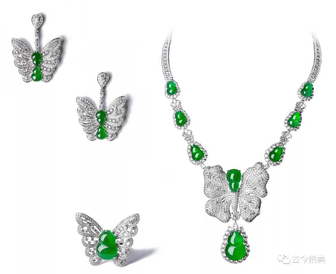 1ct天然沙弗莱配18k白金钻石戒指附:国际珠宝鉴