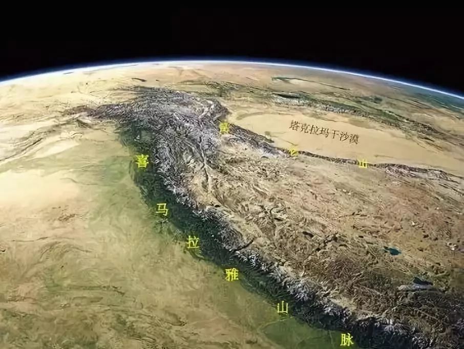 喜马拉雅山脉卫星图图片