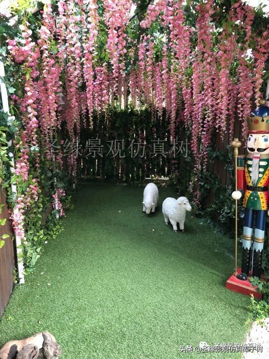 圣缘景观仿真紫藤花树|梦幻紫藤花大道!美到炸裂