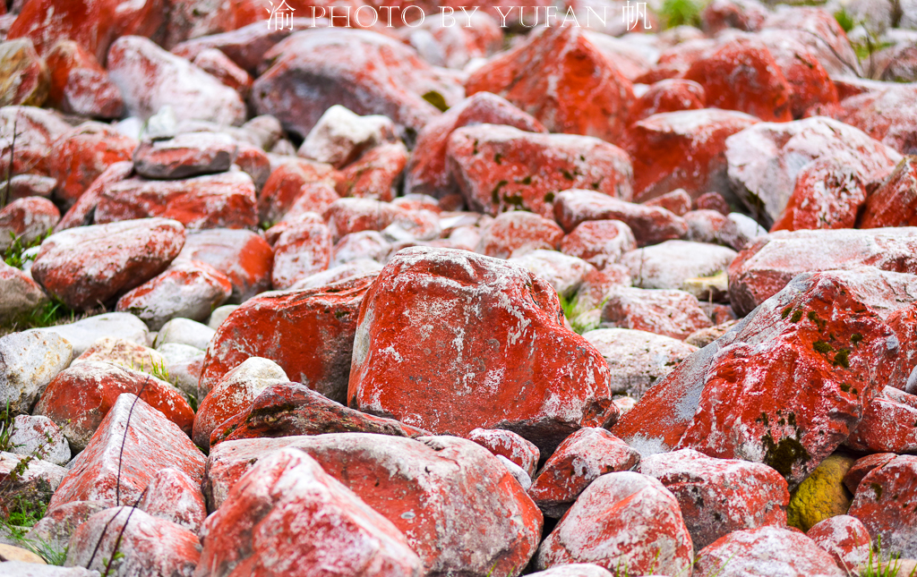 贡嘎山下的河谷中为什么会有很多红石？说出来你可能不信