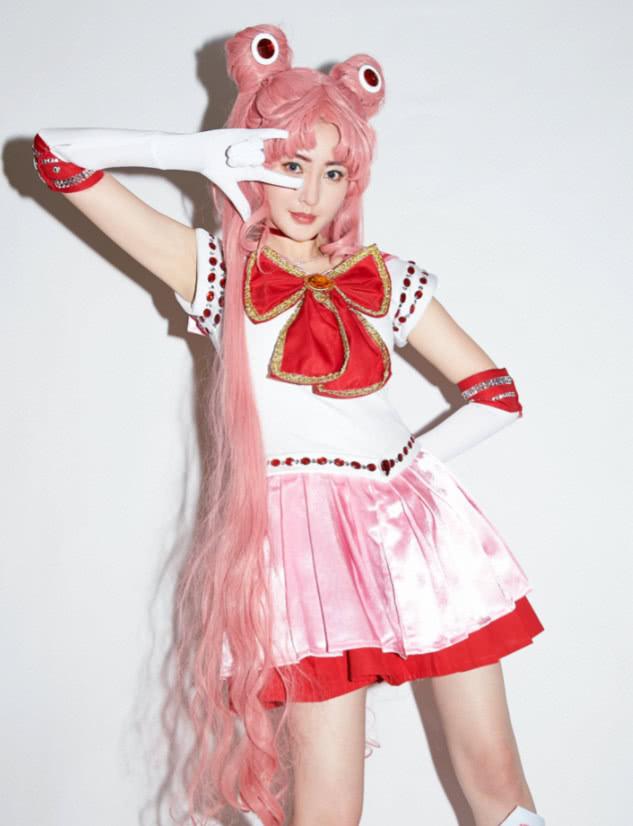 原创张天爱穿美少女战士战服又飒又甜代表月亮消灭所有黑粉