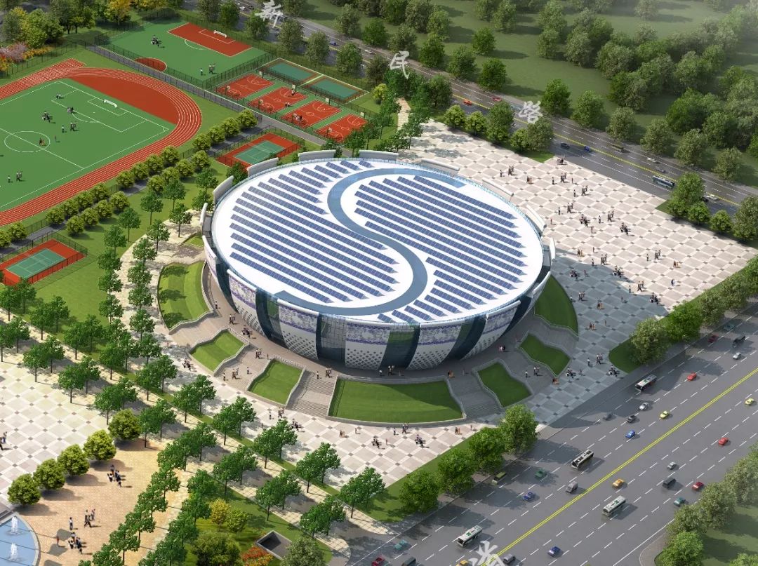 这是中南钢构继去年圆满完成清丰县体育公园家具展销中心钢结构项目