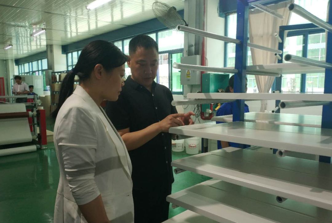 湖北省老河口市副市长丁黎黎一行莅临南宁科天水性科技产业园考察指导