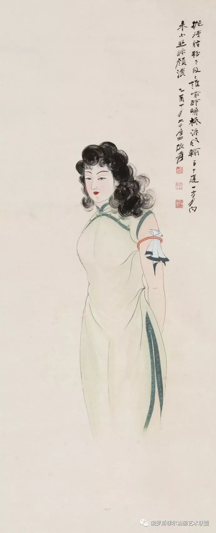 张大千仕女画欣赏