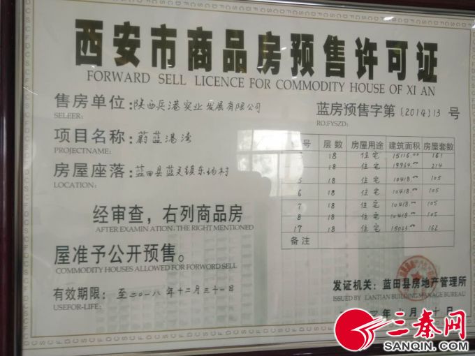 商品房变成限价房蓝田蔚蓝港湾业主难收房