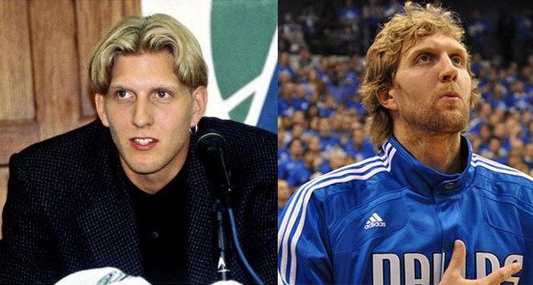 德克-诺维茨基年轻时和现在的对比照勒布朗-詹姆斯年轻时和现在的对比