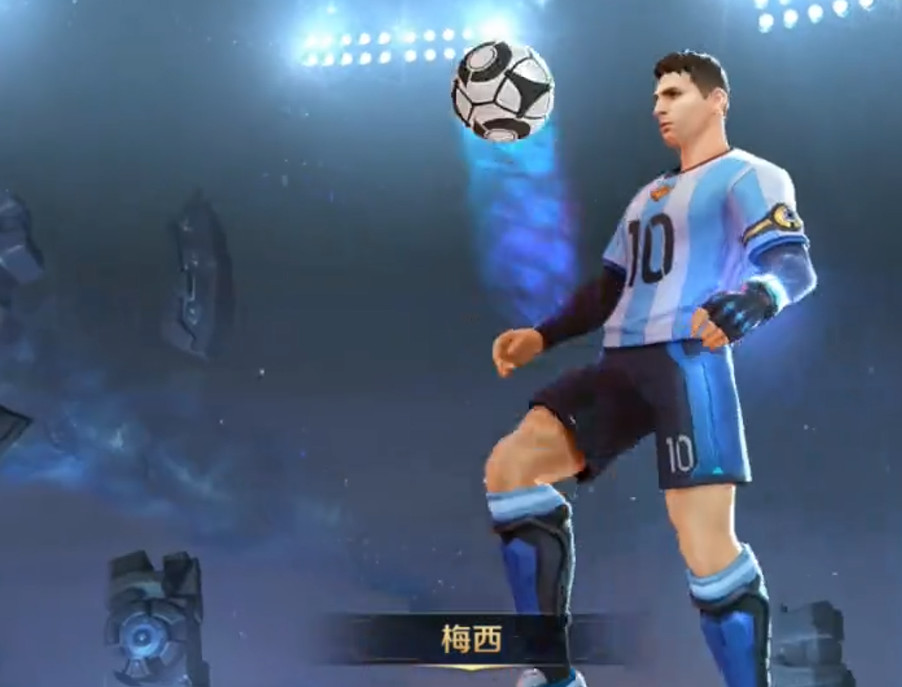 王者荣耀裴擒虎梅西刚下线kpl新皮肤已有苗头