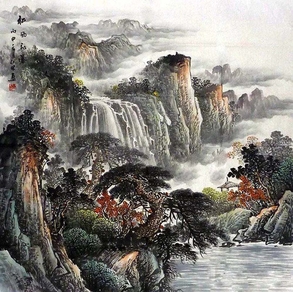 唐仕杰国画山水图片