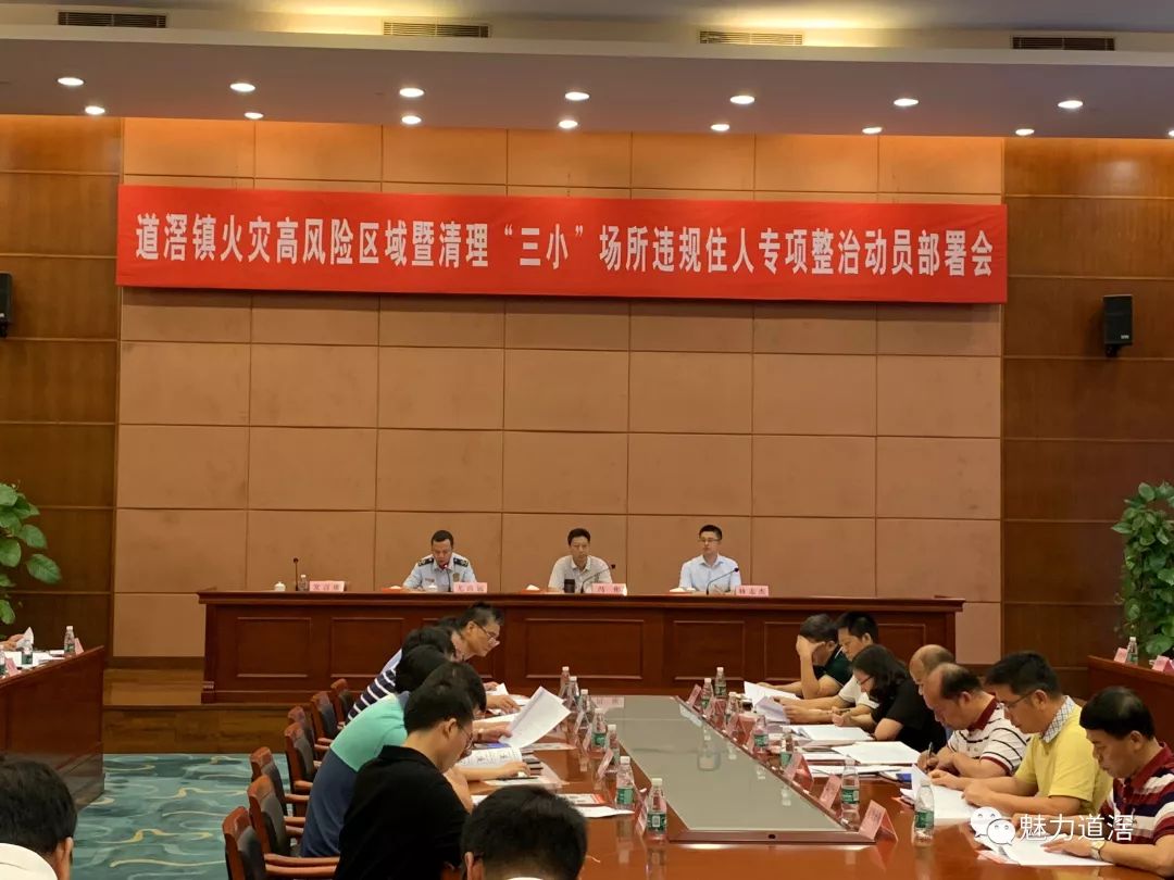 会议首先解读《2019年火灾高风险区域整治工作方案》和《道滘镇清理"
