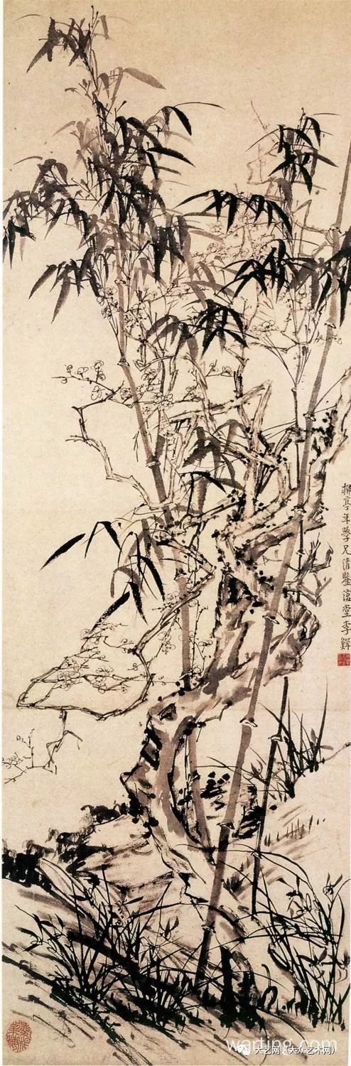 大众艺术网:不要人夸好颜色,只流清气满乾坤 —— 中国历代名家《墨梅》中国画作品_王冕