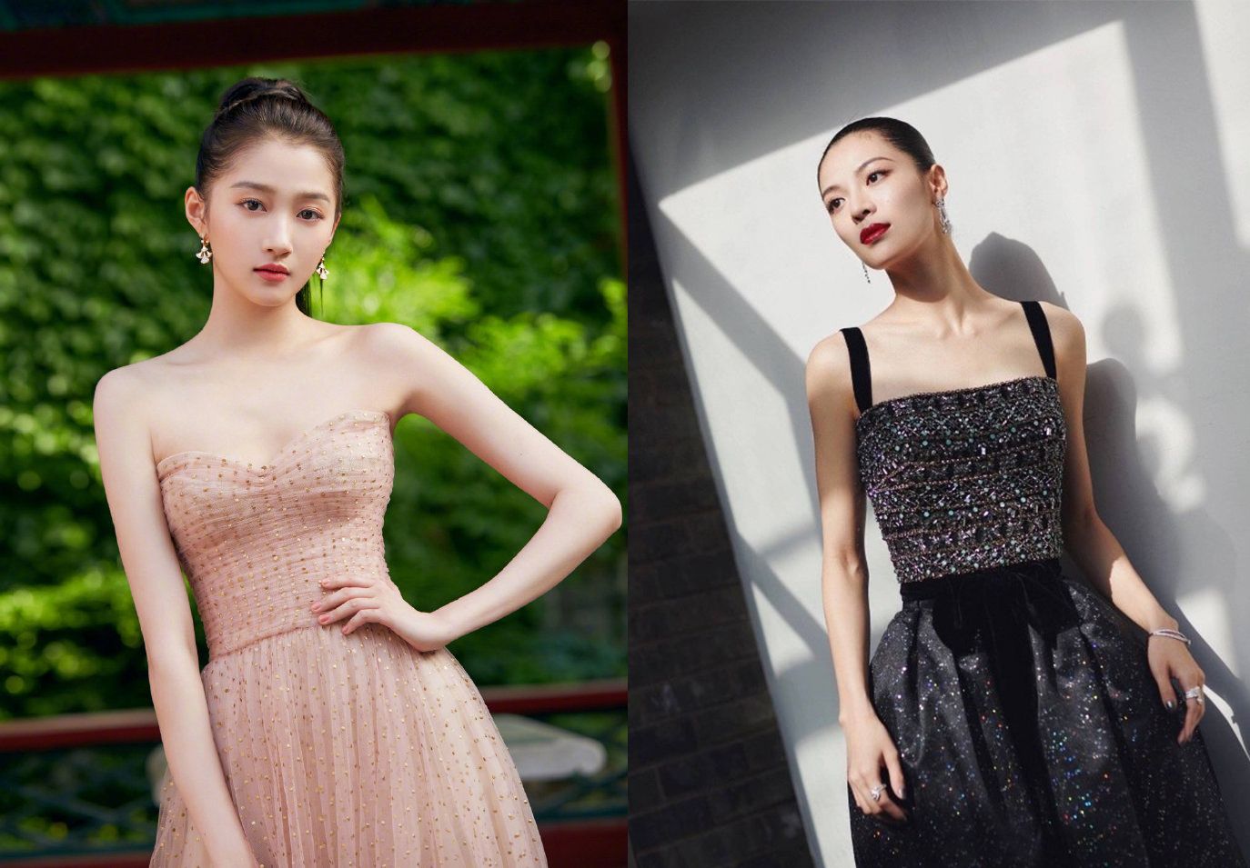 关晓彤钟楚曦同框走红毯网友大呼格格变丫鬟