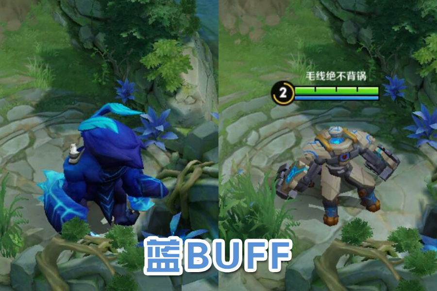 其实蓝buff的最佳cos人选应该是盾山,盾山本来就长得很像一个野怪,被