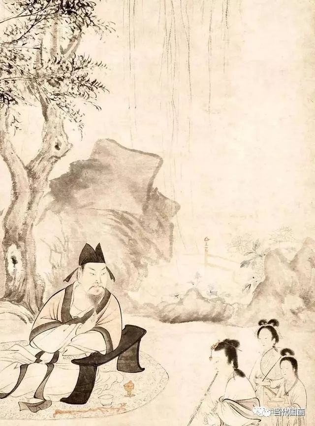 清 · 华喦《金谷园图》轴_沈同樾