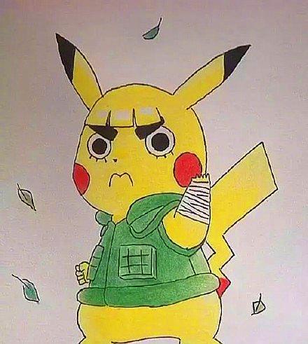 火影忍者x皮卡丘佐助胖的没人要卡卡西秒变独眼龙