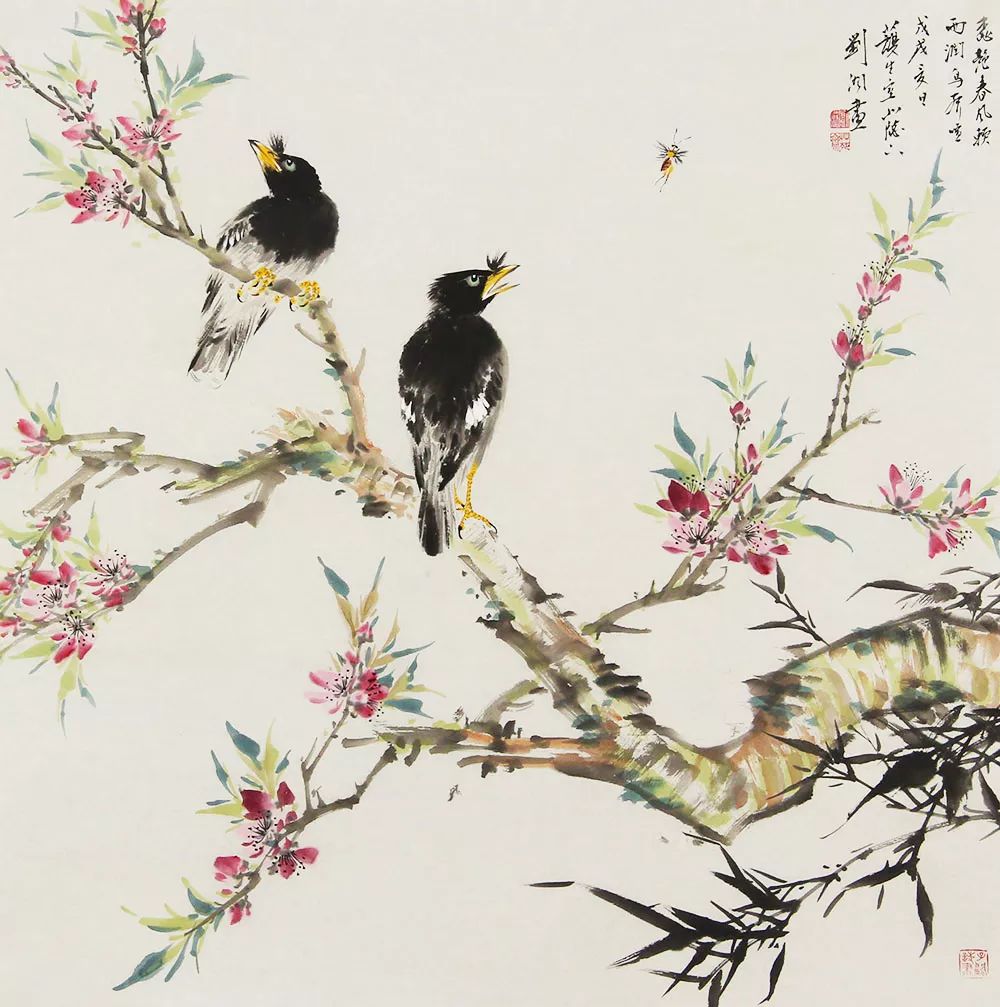 中国人民大学哲学美学博士 刘阔 花鸟精品 国画5.