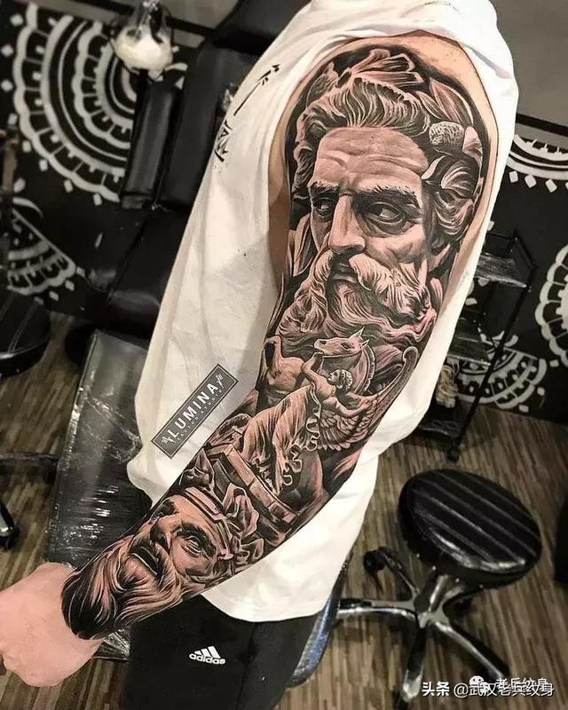 纹身素材宙斯花臂