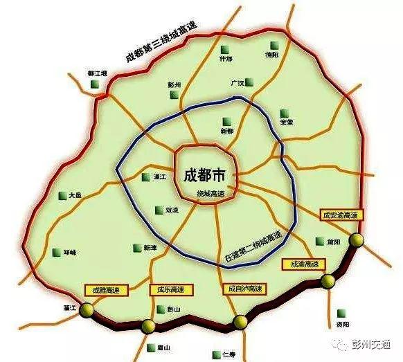 彭州市区交通线路图图片