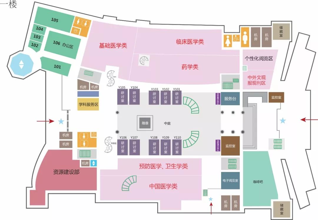 实力干货桂林医学院临桂校区新图书馆各楼层平面图参考版