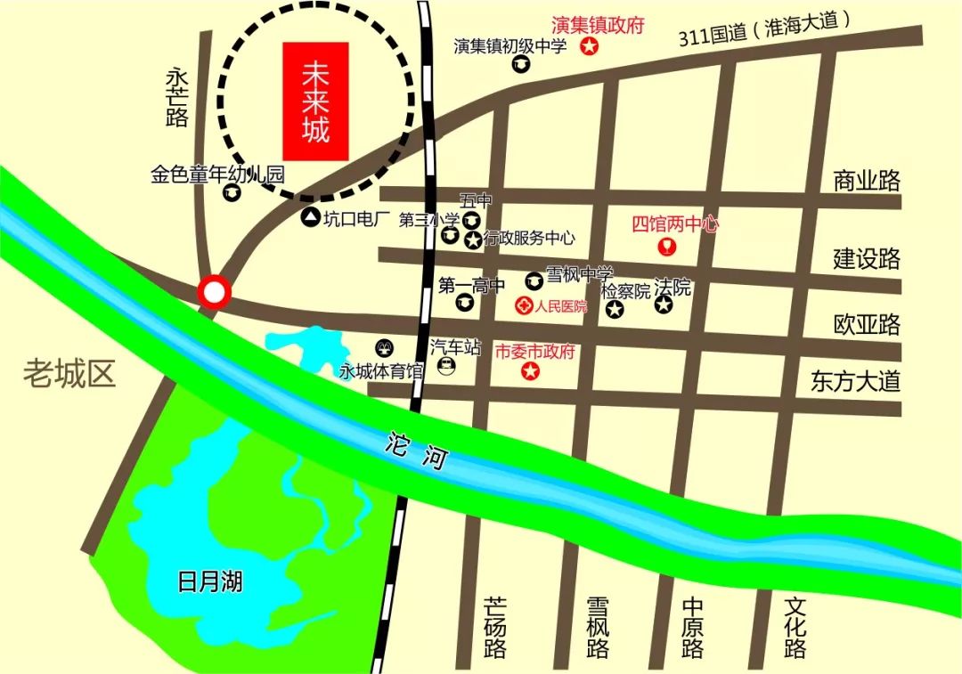 永城市新城地图高清版图片