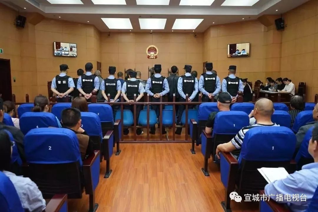 掃黑除惡廣德一惡勢力犯罪集團9人受審