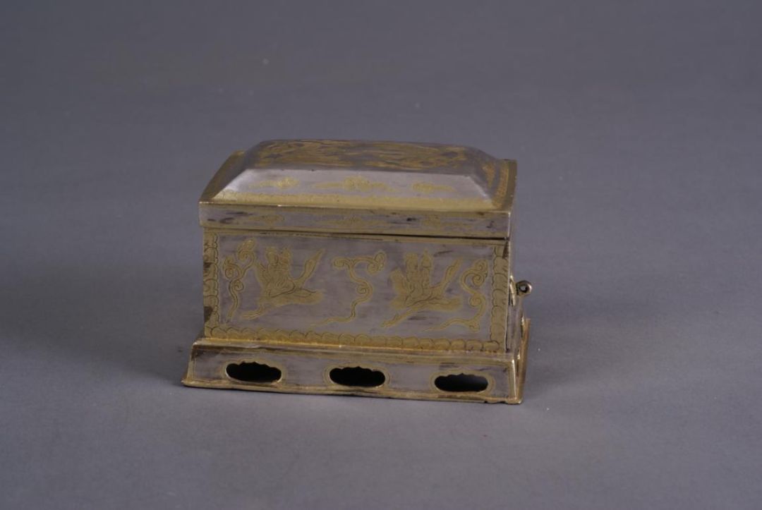 鎏金仙人驾鹤纹壶门茶罗子