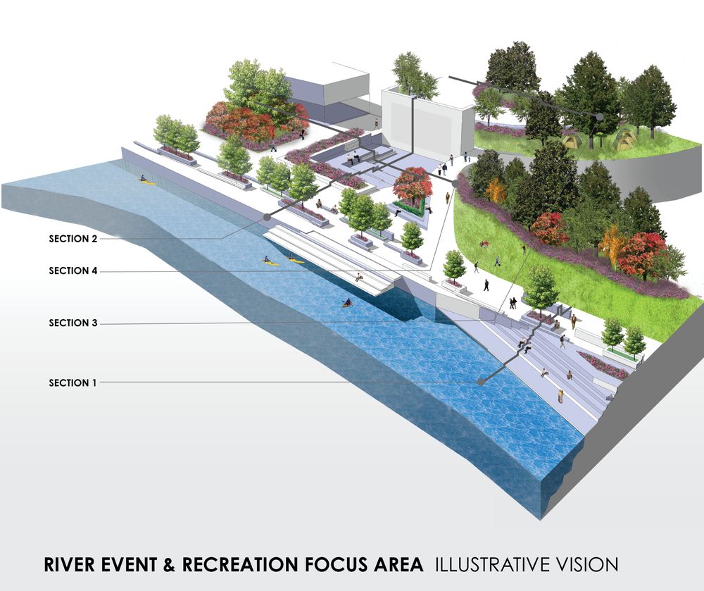 河道景观丨炫酷的设计表现100p_断面图